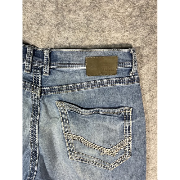 BKE Seth Mens Straight Leg Jeans Blue Denim Wash Size 34R - Picture 4 of 4